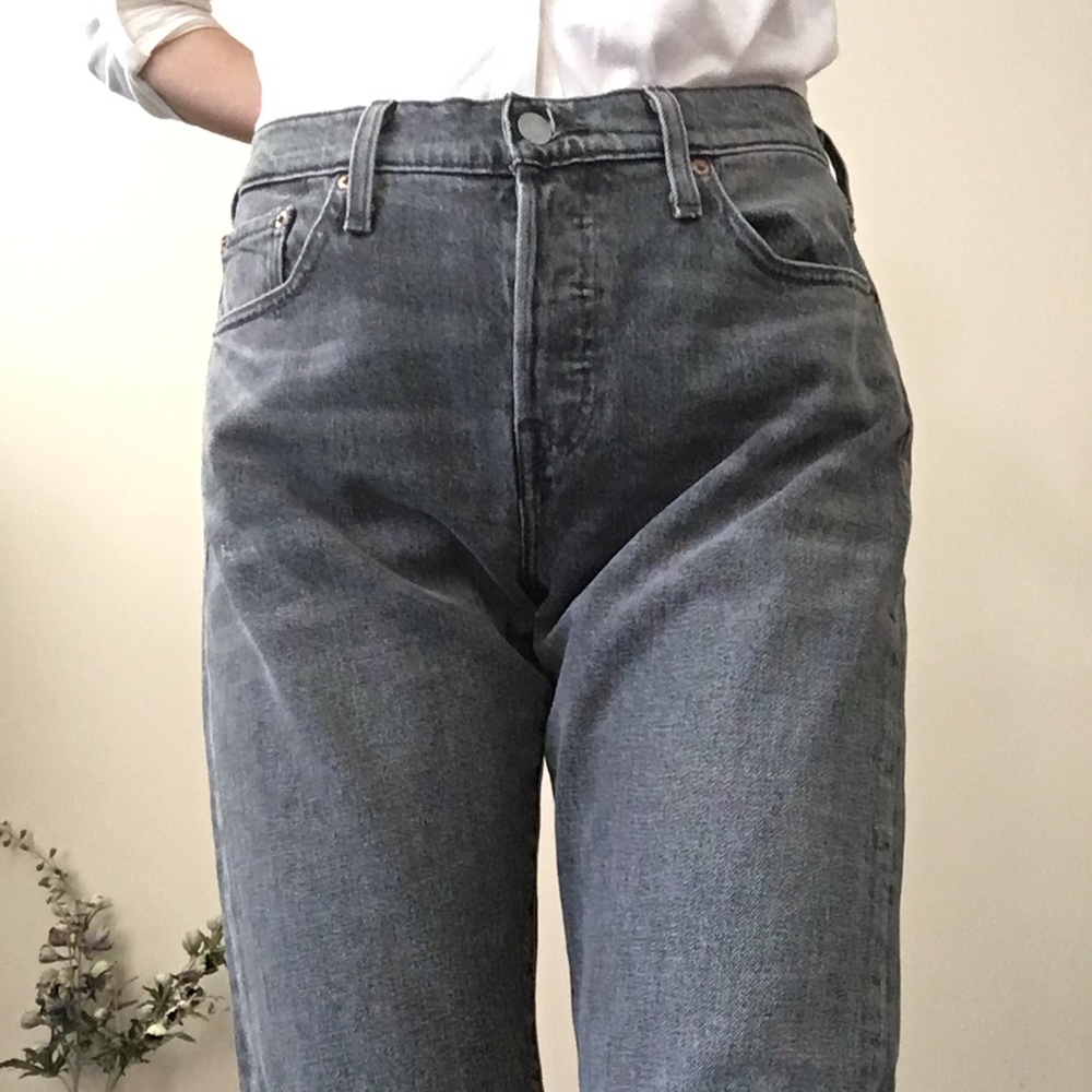 Levi's 501 Tapered leg Stretch Grey Jeans Sz29 - Picture 4 of 8